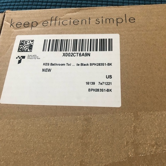 KES Bathroom Toilet Paper Holder Stand Stainless Steel Freestanding 20” Black - Picture 6 of 6